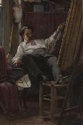 Thomas Hovenden Self-Portrait of the Artist in His Studio USA oil painting artist